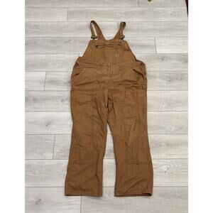 Carhartt Rugged Flex Double Knee Canvas Overalls Womens Size XXL Brown 102438